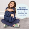 image:imageFun and Function  Weighted Sensory Knot Ball  Giant Stretchy Sensory Tool for Children with Special Needs  Use as Fidget Toy Weighted Lap Pad Hand Strengthener  12 Diameter  55 lbs  Ages 4Navy Blue