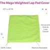 image:imageMega Weighted Lap Pad and Cover  Large Weighted Lap Pad for Kids with Washable Cover  Sensory Tool for Children with Special Needs  20 x 20 Inches  for Children 30 lb Lap Pad Cover Only